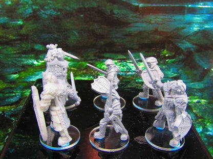 6pc Undead Skeleton Rogue Soldier Merc Set Mini Miniature Model Character Figure