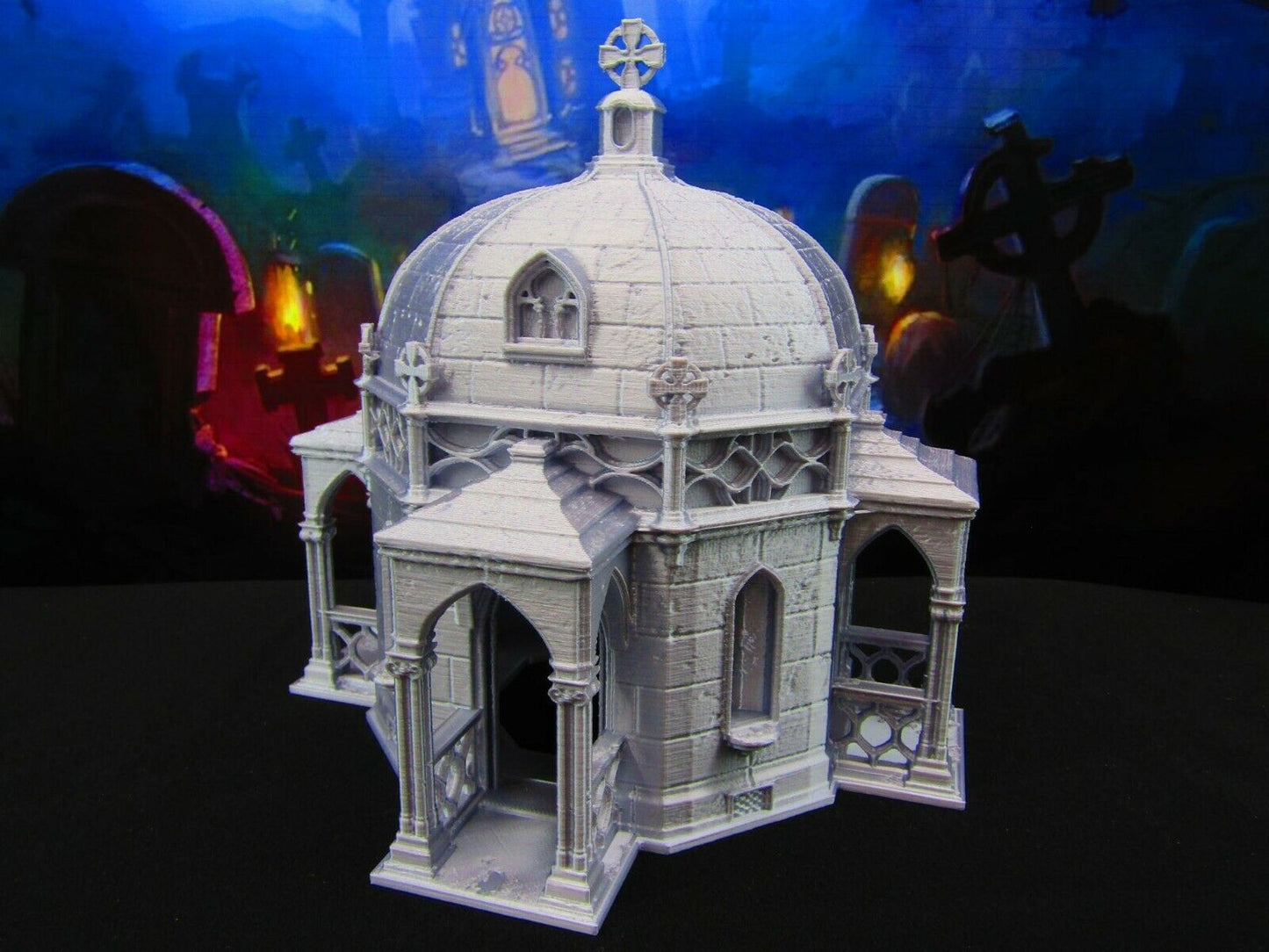 Large Domed Mausoleum for Graveyard / Cemetery Scatter Terrain Scenery 3D Print