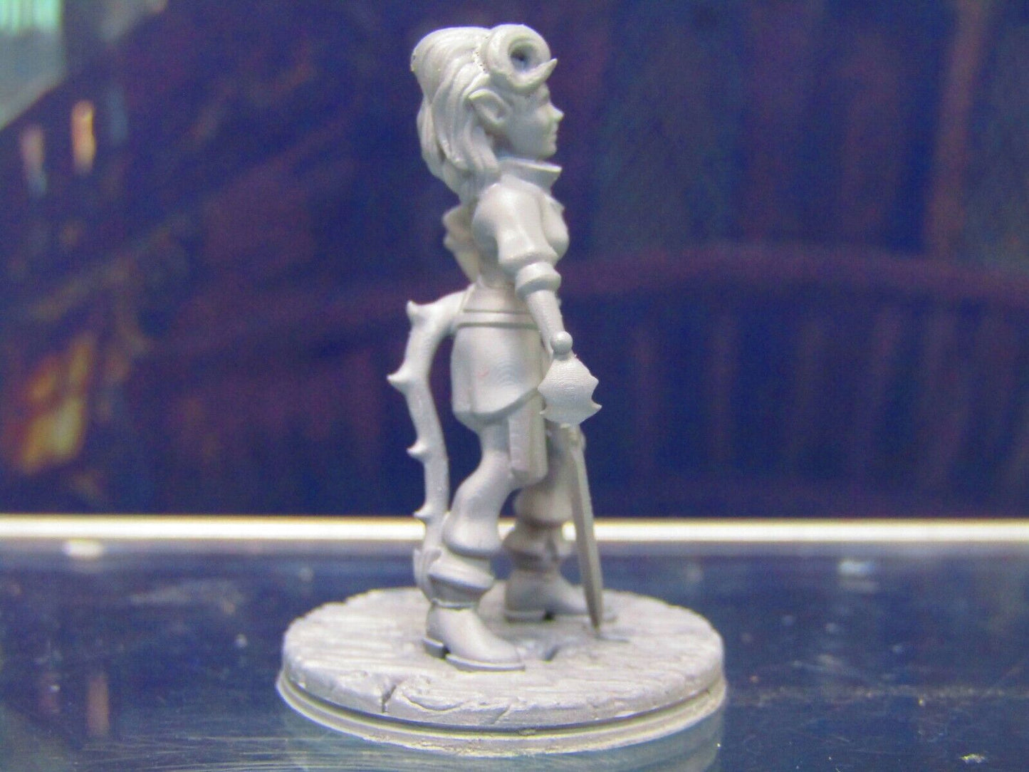 Demon Touched Female Pirate w/ Cutlass Mini Miniature Figure 3D Printed Model