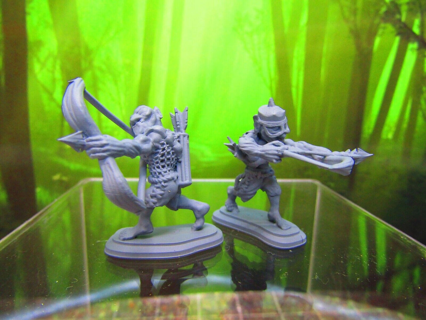 Pair of Goblin Archer Bowmen Monsters Mini Miniature 3D Printed Model 28/32mm