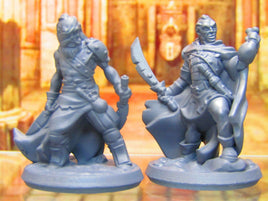 Human Bandit Rogue Mercenary Pair Mini Miniature Figure 3D Printed Model 28/32mm