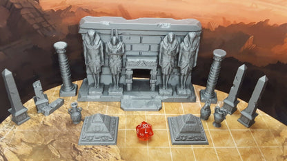 12 Piece Egyptian Facade Tomb Entrance Encounter Set Scatter Terrain Scenery