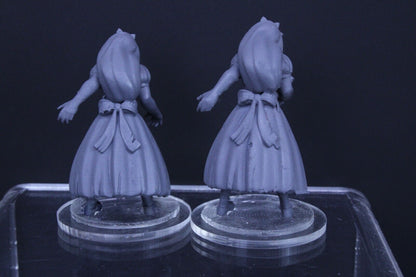 Evil Alice in Wonderland Pair Mini Model RPG Tabletop Gaming Wargaming D&D