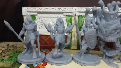 7 Piece Egyptian Tomb Set Mini Miniature 28/32mm Figure D&D 3D Printed Resin