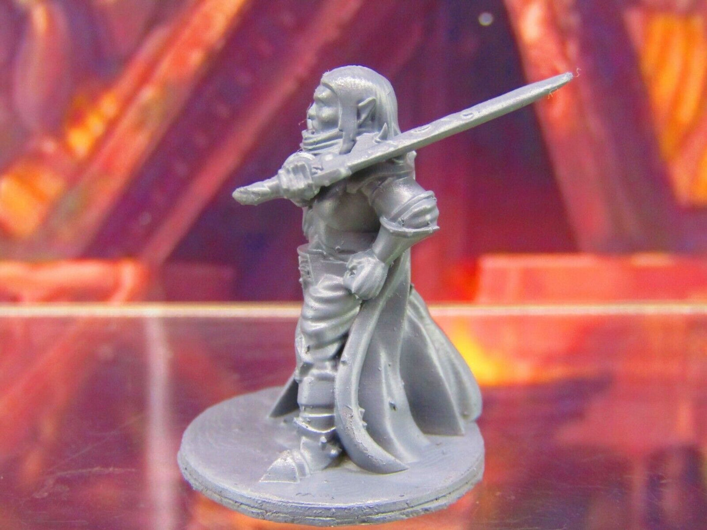 Dark Elf Male Caped Warrior Mini Miniature Figure 3D Printed Model 28/32mm Scale