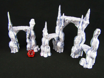 2pc Jagged Stone Perches / Walkways / Sniper Points Scatter Terrain Scenery