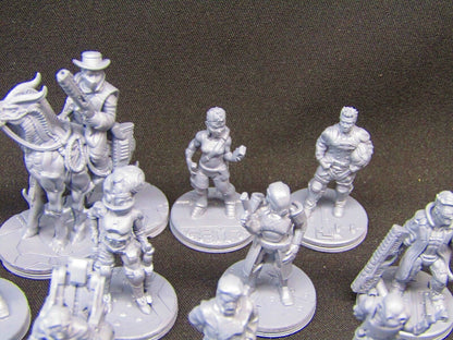 Sci Fi Mini Set 5 - 14pc Novus Landing Humans Mini Miniature 3D Printed Model