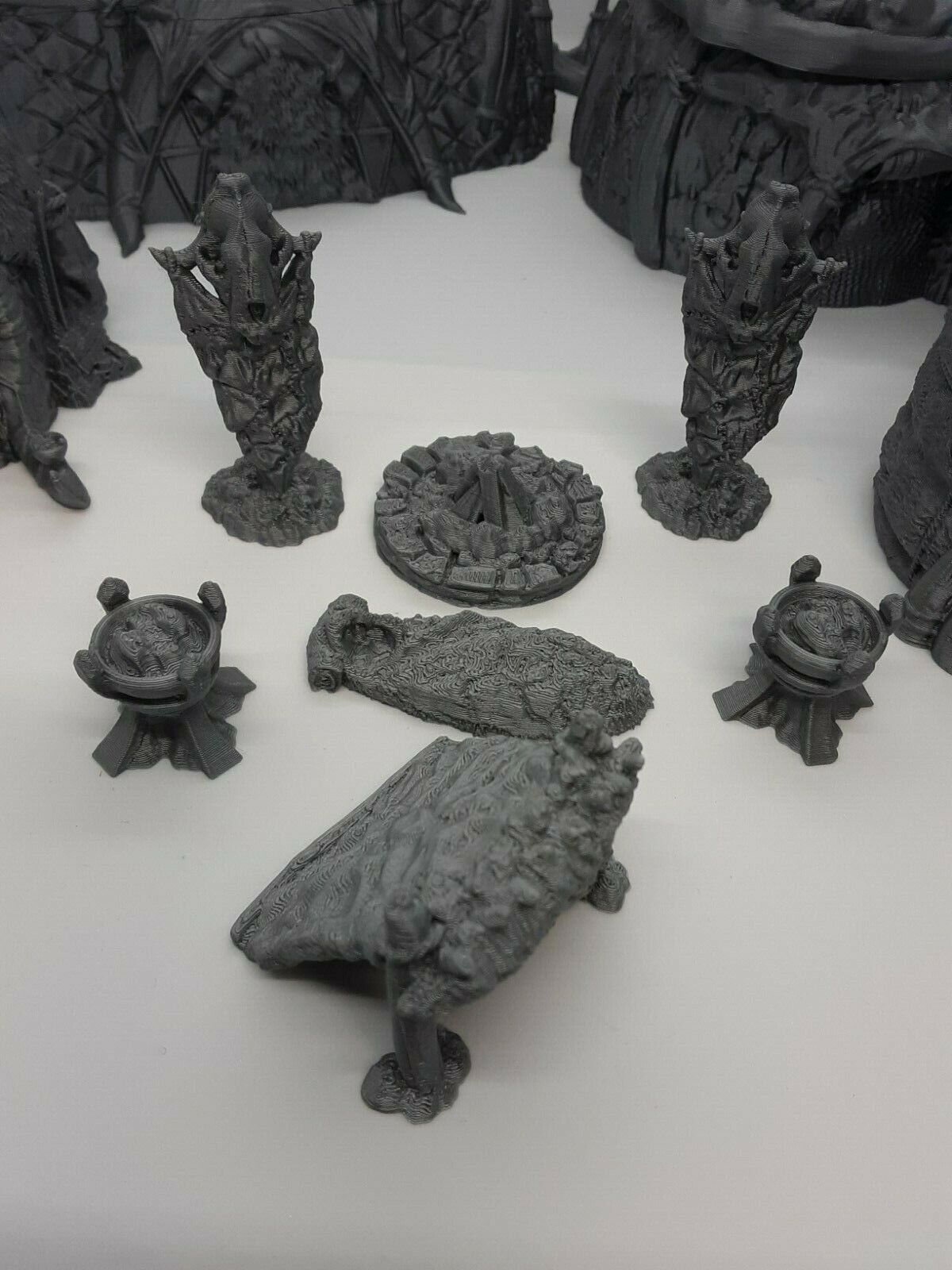 11 Piece Barbarian Tribal Village Scenery Terrain Mini Dungeons & Dragons D&D