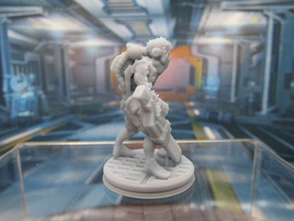 Alien Zombie Mutant w/ One Arm and Mask Mini Miniature Figure 3D Printed Model