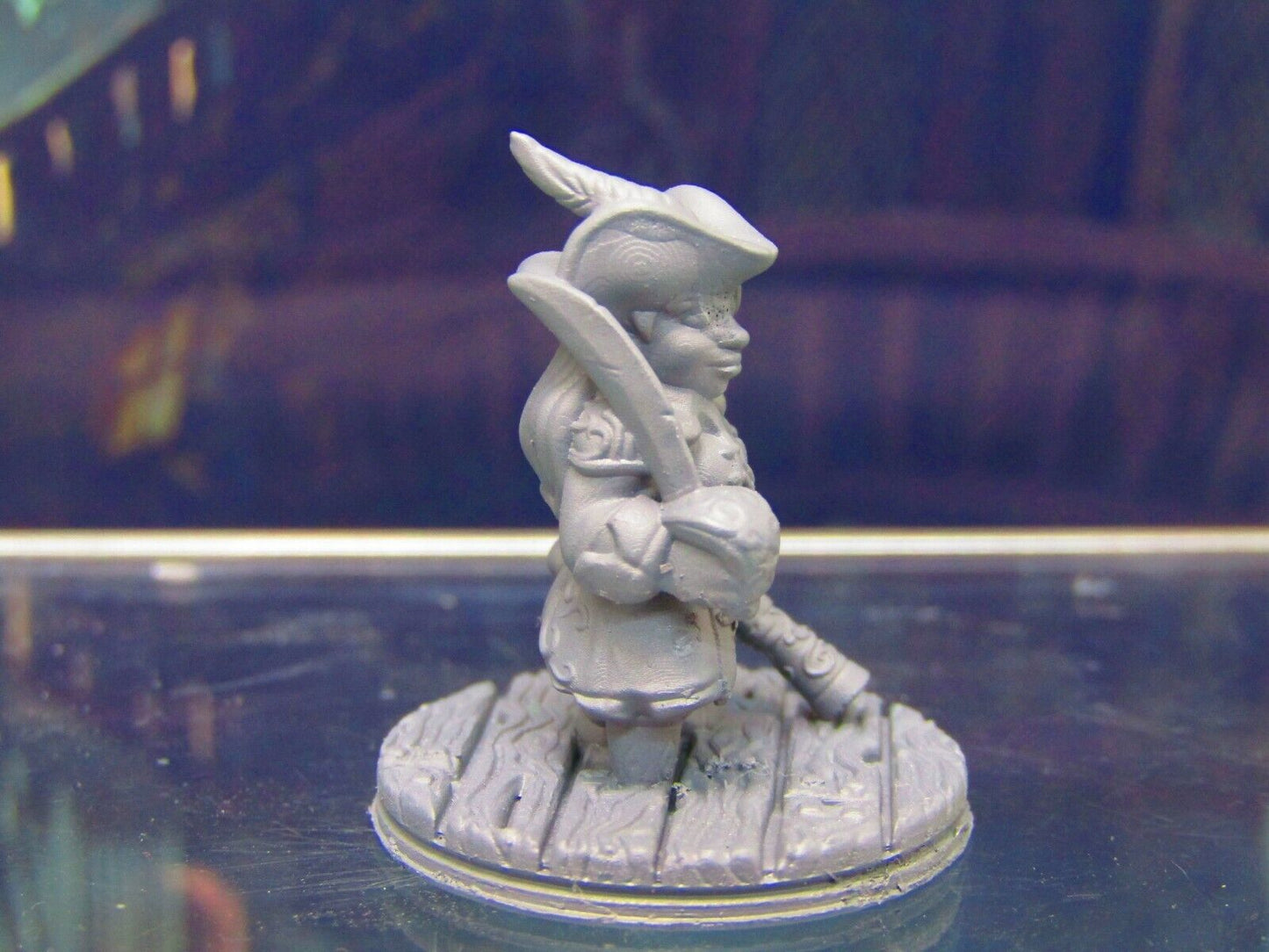 Gnome Female Pirate Captain Mini Miniature Figure 3D Printed Model 28/32mm Scale