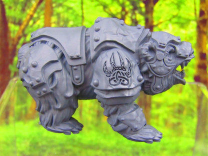War Bear Mini Miniature 3D Printed Model 28/32mm Scale Fantasy Dungeon & Dragons