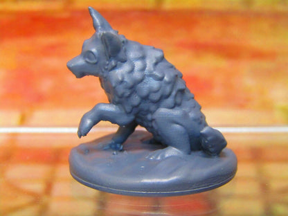 Baby Direwolf Pup Puppy Monster Beast Companion Mini Miniatures 3D Printed Model