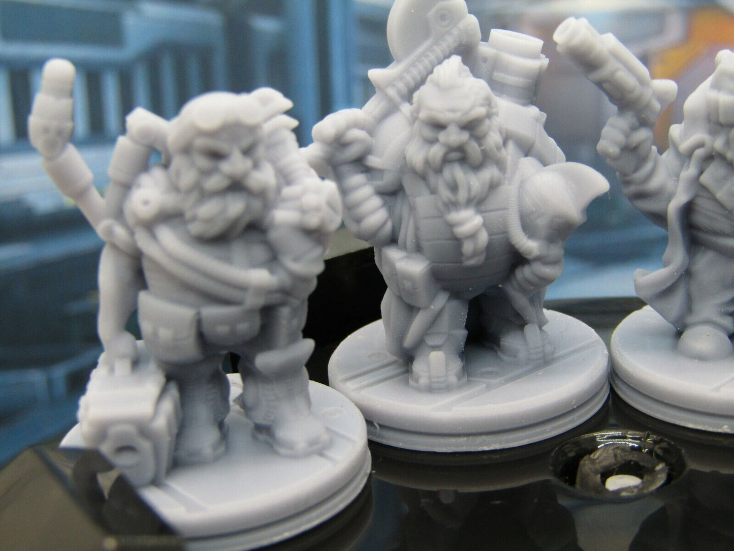 Dwarven Space Mercenaries Mercs Mini Miniature Scenery Terrain 3D Printed Model