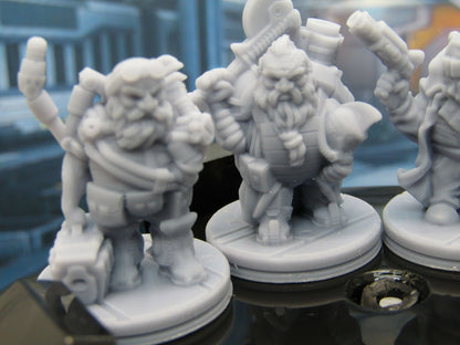 Dwarven Space Mercenaries Mercs Mini Miniature Scenery Terrain 3D Printed Model