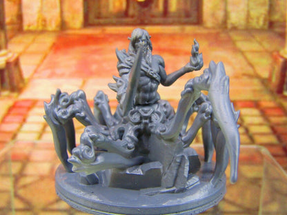 Dark Elf Arachnid Spider w/ Sword Mini Miniature Figure 3D Printed Model 28/32mm