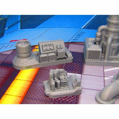 6 pc Spaceship Engine Room Mechanical