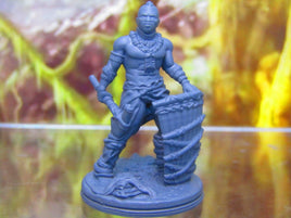 Tribal Jungle Lizard Warrior Mini Miniature Figure 3D Printed Model 28/32mm