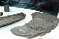 
              7 Piece Fisherman's Boat, Cargo, and Floating Ice Shelf Set Scatter Terrain D&D
            