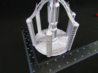 Summoning Circle Magic Tower w/ Flame Mini Miniature Figure 3D Printed Model