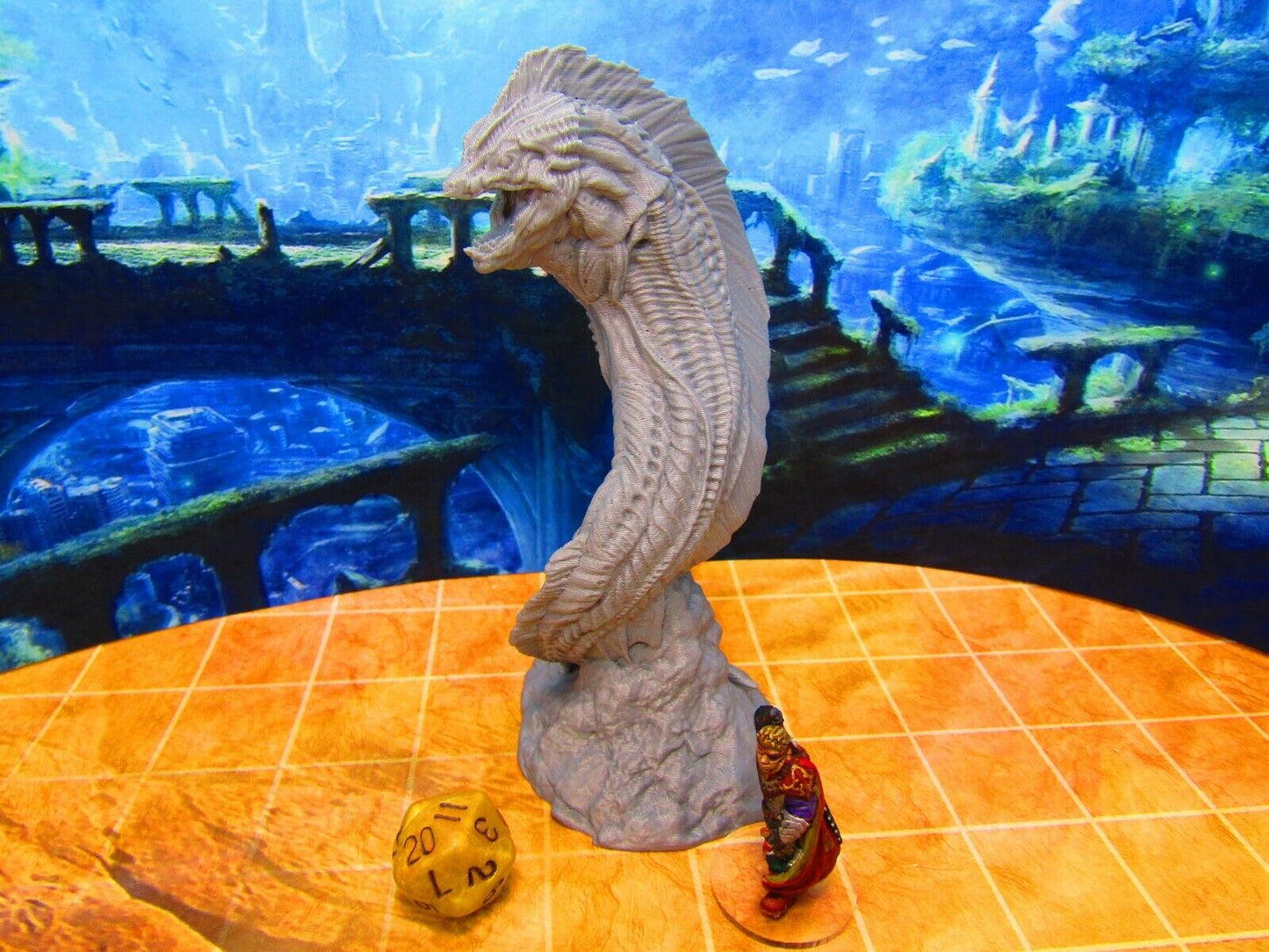 Giant Eel Underwater Monster Encounter Mini Miniature 3D Printed Figure Model