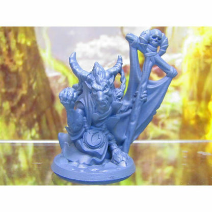 Goatman Shaman Priest Cleric Flagbearer Mini Miniature Figure 3D Printed Model