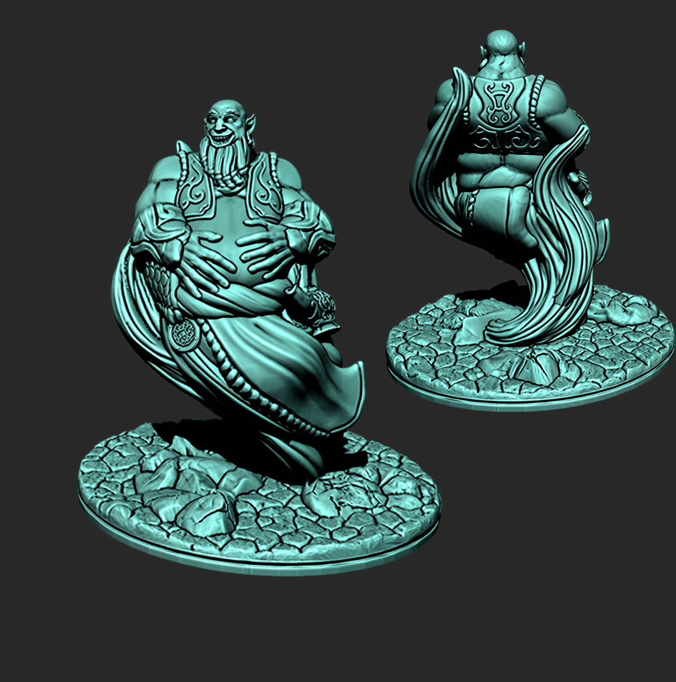 Air Genie Djinn W/ Lamp Mini Miniatures Figure Tabletop Game 3D Printed Resin