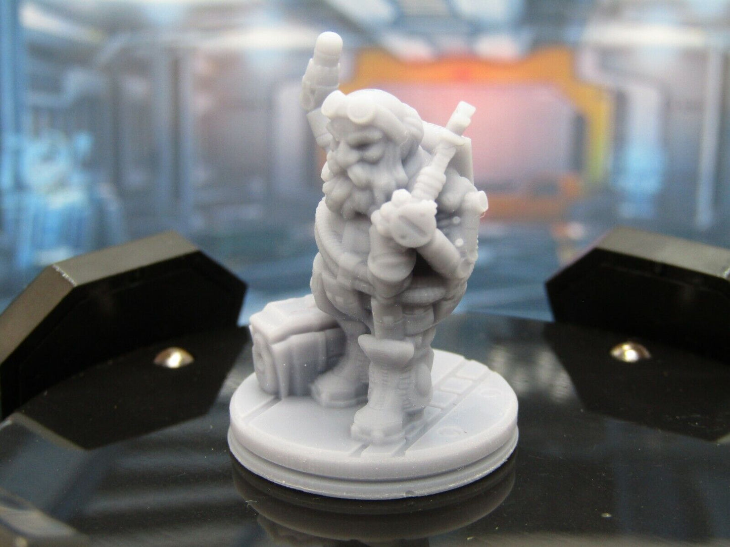 Dwarven Spaceship Mechanic Mini Miniature Scatter Terrain Scenery 3D Printed