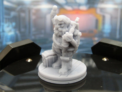 Dwarven Spaceship Mechanic Mini Miniature Scatter Terrain Scenery 3D Printed