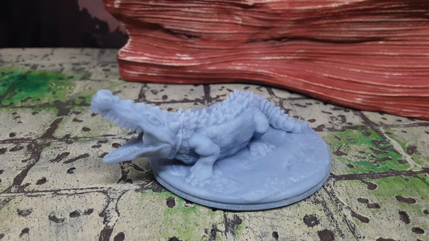 Monster Crocodile Encounter Mini Miniature 28/32mm Figure D&D 3D Printed Resin
