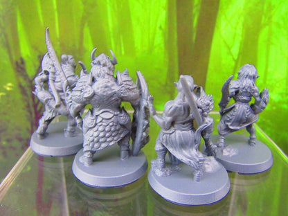 4pc Orc Warparty Mini Miniatures 3D Printed Resin Model Figure 28/32mm Scale RPG