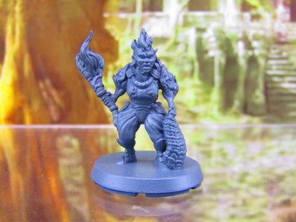 Female Azer Elemental Mini Miniatures 3D Printed Resin Model Figure 28/32mm
