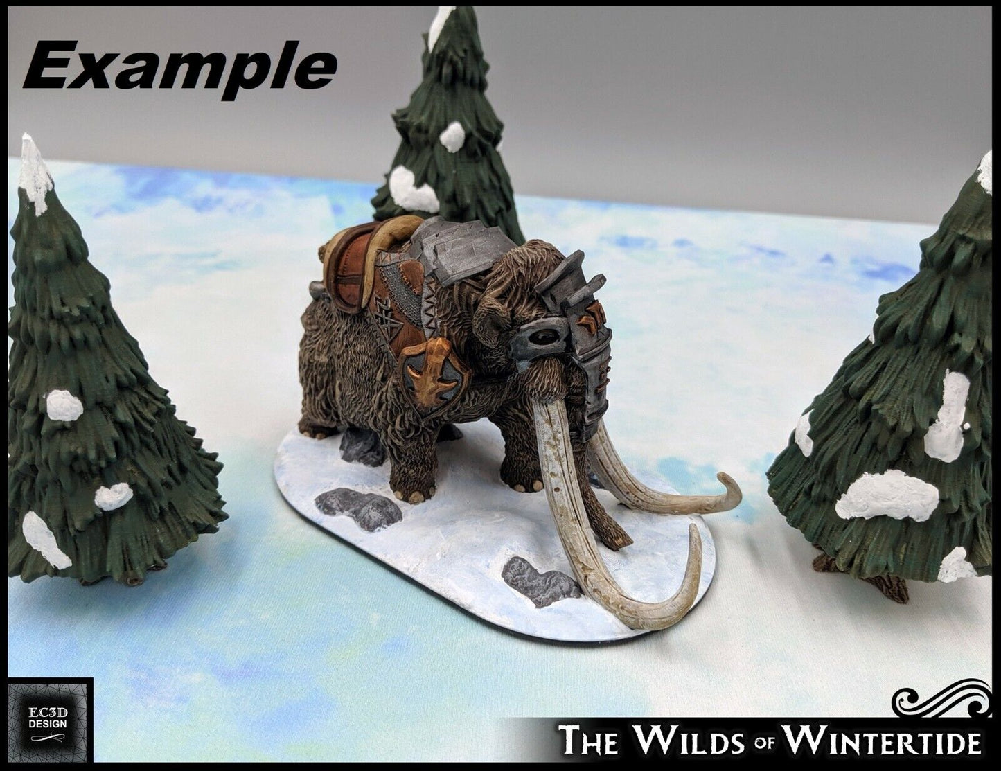 Armored Woolly Mammoth Miniature Mini Figure Tabletop Game Dungeons & Dragons