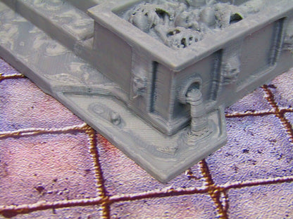 Cultists Sacrificial Torture Altar Stage w/ Bone & Blood Scenery Scatter Terrain