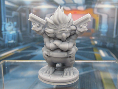 Furry Alien Fuzzy Gunner Mini Miniature Scatter Terrain Scenery 3D Printed Model