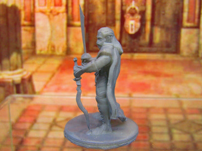 Dark Elf Rogue Thief Dual Wielding Mini Miniature Figure 3D Printed Model