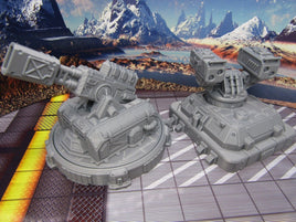 Large Gun & Missile Turrets Scatter Terrain Scenery Miniature 3D Printed Model