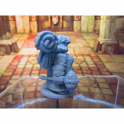 Female Dwarven Artificer Archaeologist Mini Miniature Dwarf 3D Printed Model