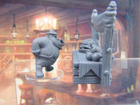 
              Crooked Human Merchant Trader and Booth Shop Mini Miniature Figure 3D Printed
            