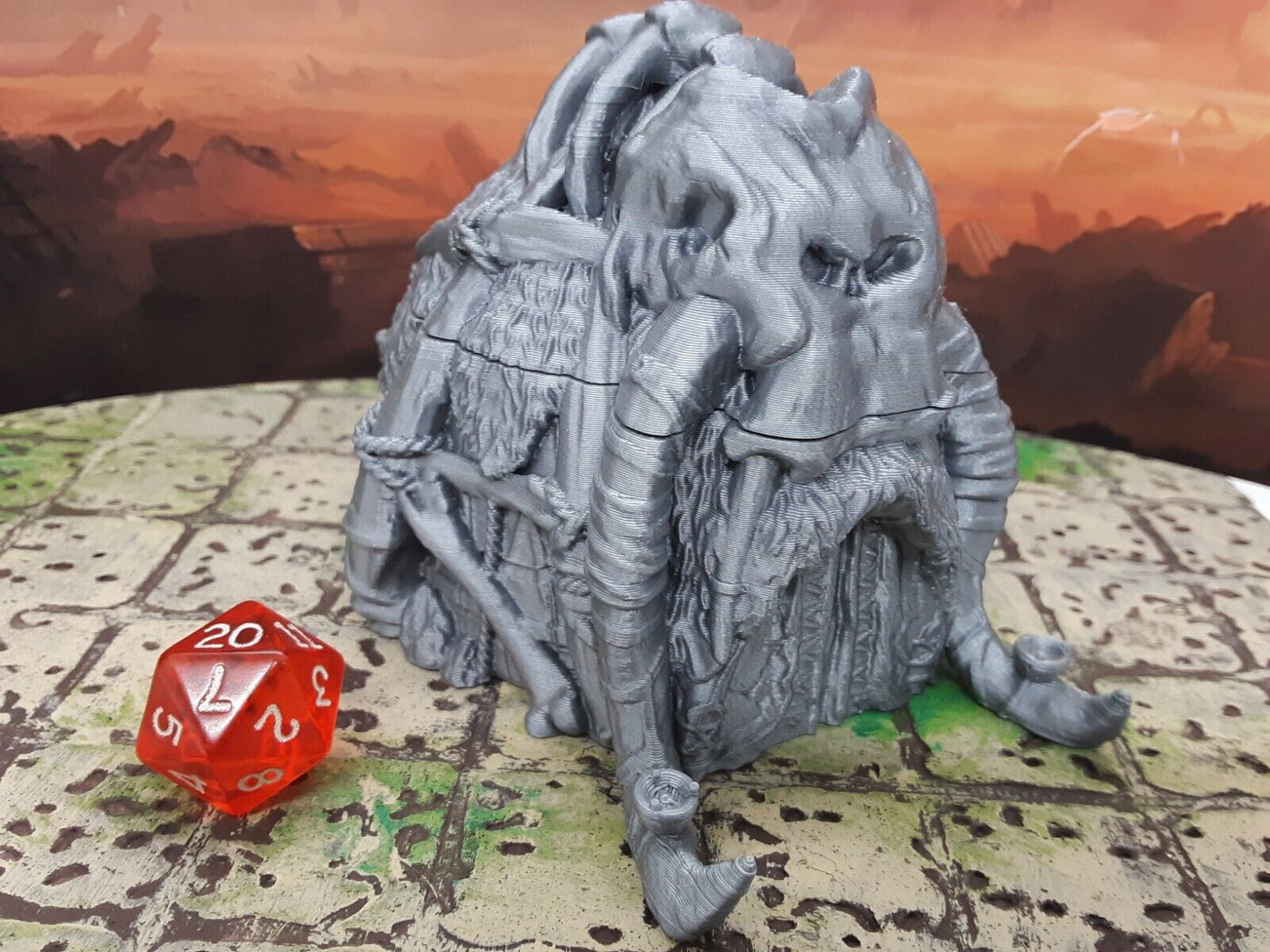 11 Piece Barbarian Tribal Village Scenery Terrain Mini Dungeons & Dragons D&D