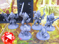 
              6pc Gnolls and Hyenas Encounter Set Mini Miniatures 3D Printed Resin Model
            