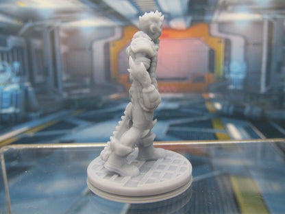 Alien Zombie Mutant w/ Chainsaw Sword Mini Miniature Figure 3D Printed Model