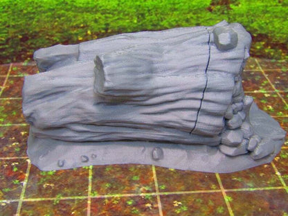 Hollowed Log Tree House Hut Scatter Terrain Scenery 3D Printed Figure Model