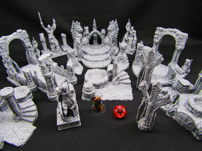 13pc Atlantis Merfolk Underwater Deep Sea City Scenery Scatter Terrain Props