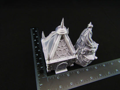 Small Dark Elf Hut Houses Pair Scatter Terrain Scenery 3D Printed Mini Miniature