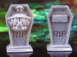 Tombstone Gravestone Graveyard Mimic Pair B Mini Miniature Model Character