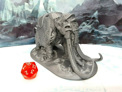 Armored Woolly Mammoth Miniature Mini Figure Tabletop Game Dungeons & Dragons