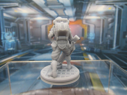 Alien Zombie Mutant w/ One Arm and Mask Mini Miniature Figure 3D Printed Model