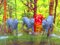 
              3 Piece Wild Dogs / Wolf Pack Set Mini Miniature 3D Printed Figure Model 28/32mm
            