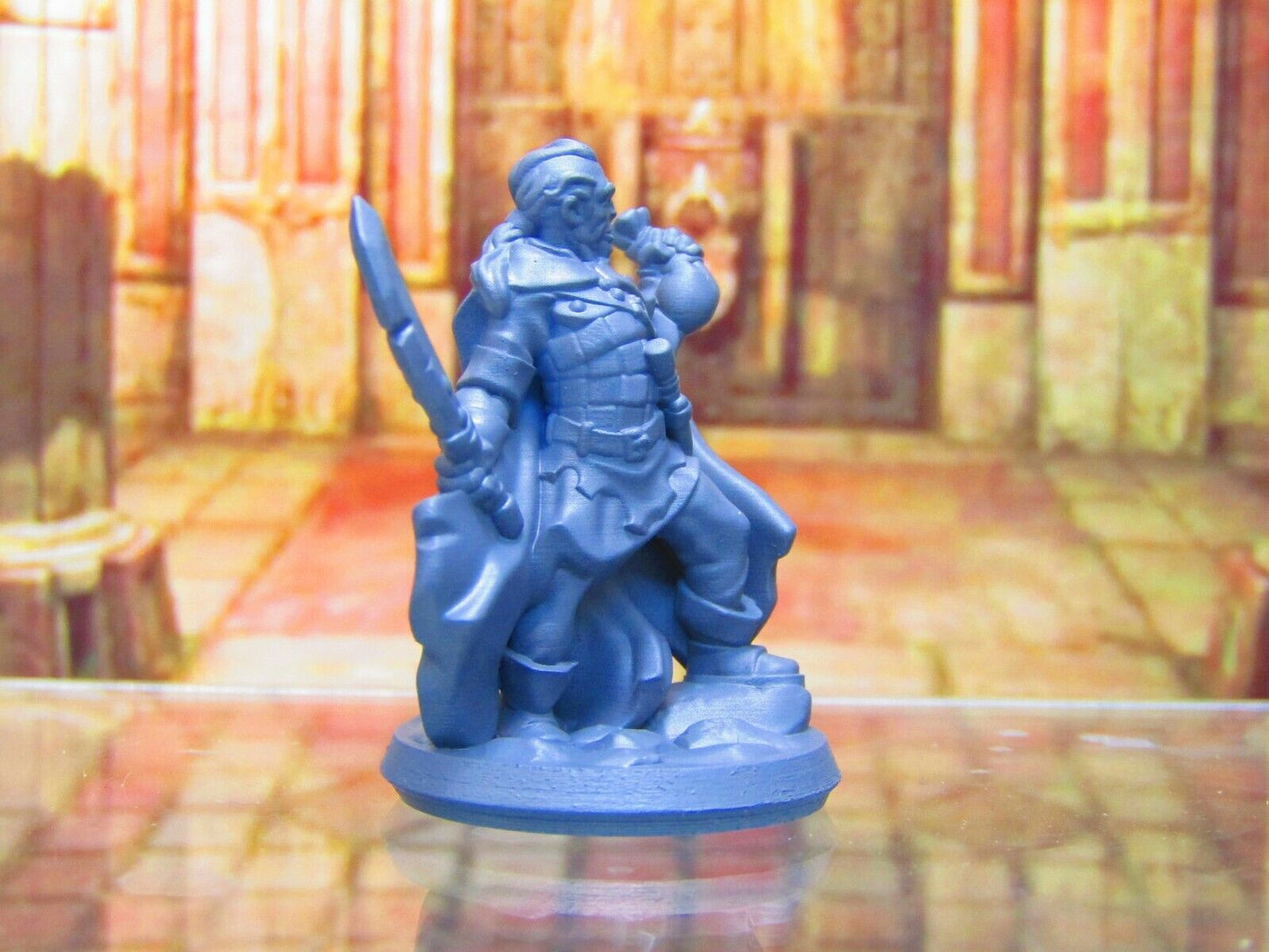 Human Bandit Rogue Mercenary W/ Cape Mini Miniature Figure 3D Printed Model