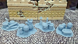 4 Piece Set Market Bazaar Bundles Shop Scatter Terrain Scenery Mini Miniatures